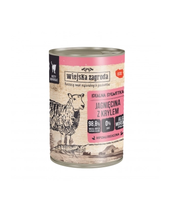 Wiejska Zagroda - Jagnięcina z krylem - Mokra karma dla kota - 400g