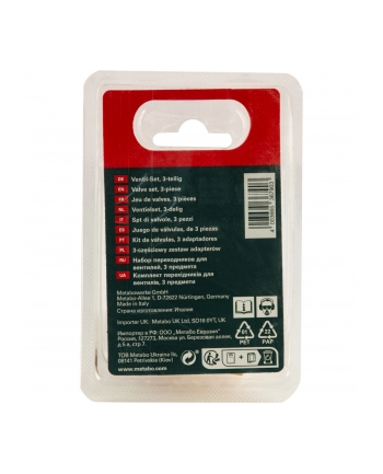 Metabo 3-Częścowy Zestaw Adapterów Do Pompowania 901055769