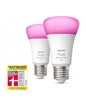 Philips Hue E27 double pack 2x800lm 75W - White ' Col. Amb.