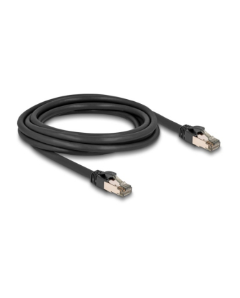 DeLOCK RJ-45 network cable Cat.6a U/FTP ultra flexible (Kolor: CZARNY, 3 meters, inner stainless steel jacket)