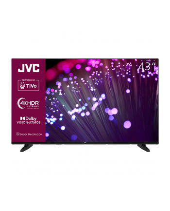 JVC LT-43VU3455, LED TV - 43 - Kolor: CZARNY, UltraHD/4K, triple tuner, Smart TV, TiVo operating system