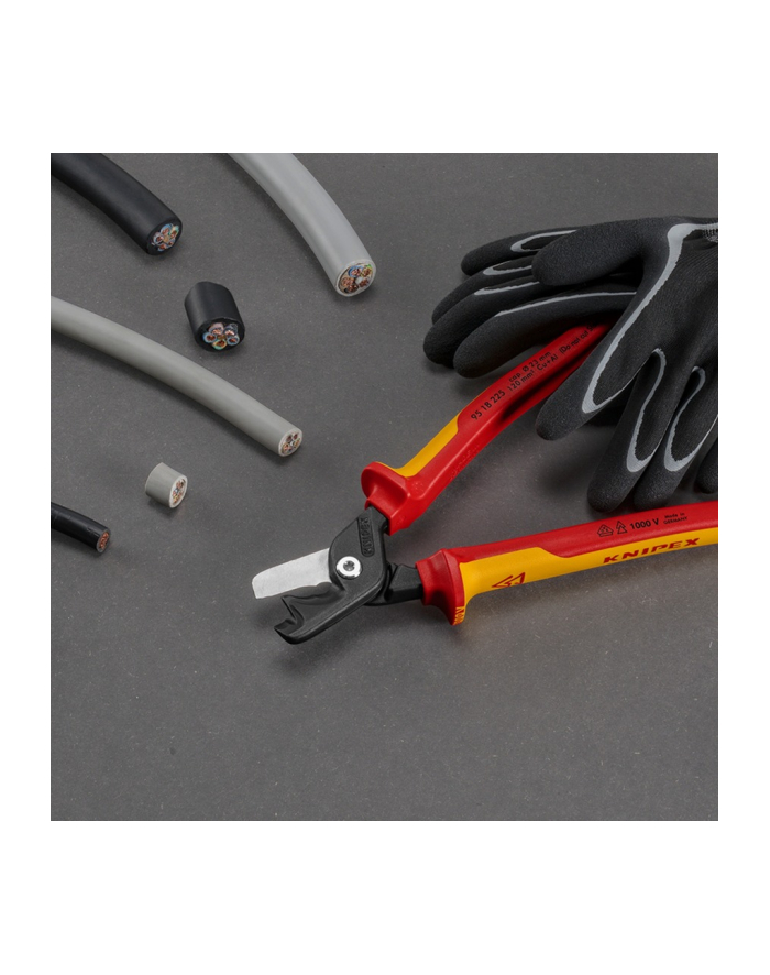 KNIPEX StepCut XL cable cutters 95 18 225 VD-E, cutting pliers (red/yellow, length 225mm) główny
