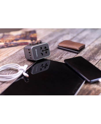 verbatim Adapter podróżny UTA-03 49545 180 krajów, ładowarka PD 30W, QC 3.0 3x USB-C , 2x USB-A