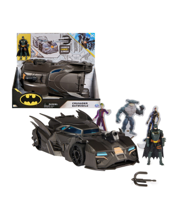 spinmaster Spin Master DC Comics Batman - Offroad Batmobile with hook catapult, toy vehicle (Kolor: CZARNY)