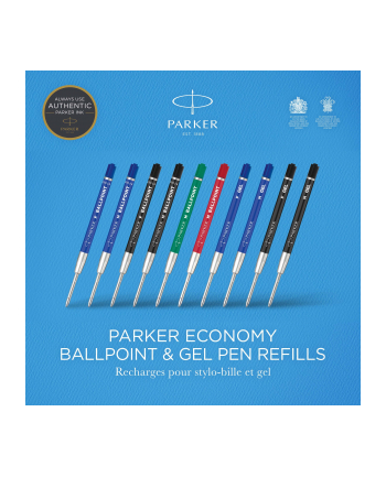 1x20 Parker Quinkflow Basic Ballpoint Pen Refill M black