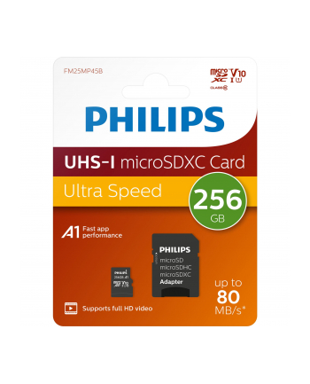 Philips Karta pamięci Class SDXC 256GB + Adapter