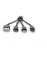 ASSMANN KABEL USB  USB-A - USB-C, MICROUSB, LIGHTNING 0.15 M CZARNY (DB-300160-002-S)  (DB300160002S) - nr 15