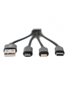 ASSMANN KABEL USB  USB-A - USB-C, MICROUSB, LIGHTNING 0.15 M CZARNY (DB-300160-002-S)  (DB300160002S) - nr 4