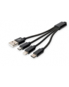 ASSMANN KABEL USB  USB-A - USB-C, MICROUSB, LIGHTNING 0.15 M CZARNY (DB-300160-002-S)  (DB300160002S) - nr 6