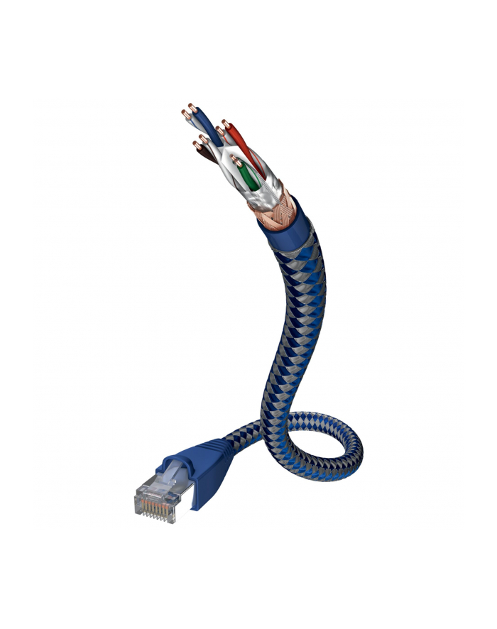 Kabel sieciowy Inakustik 004803005 CAT 6 SF/UTP AWG 24 RJ45 0.50m Srebrno-niebieski (4803005) główny