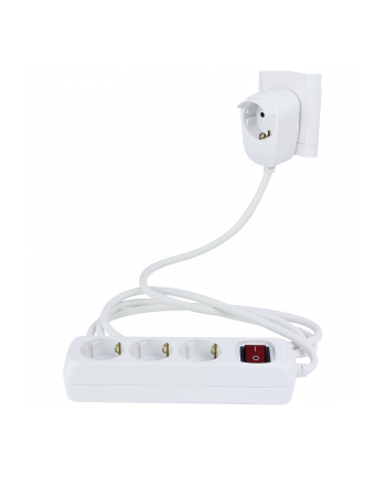 Rev Multiple Socket Outlet 3+1-Fold 5M + Switch White (0012395114WS)