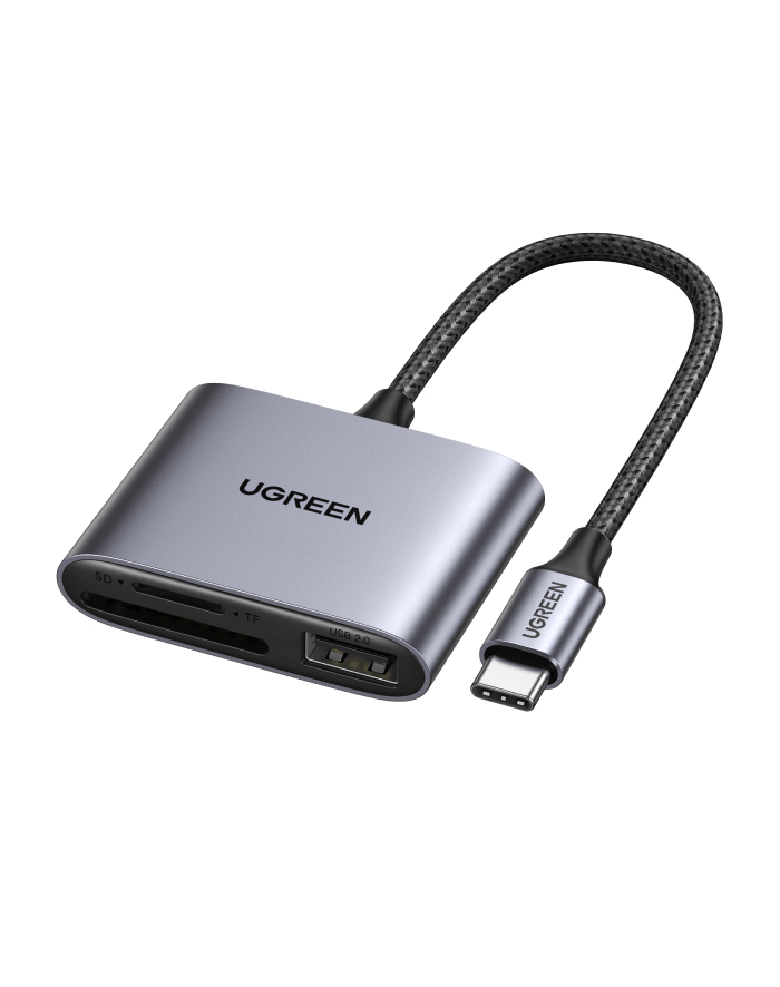 UGREEN CZYTNIK KART + USB, CM387, USB-C (CZARNY) główny