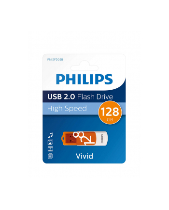 Philips USB 2.0 128GB Vivid Edition pomarancz (FM12FD05B00)