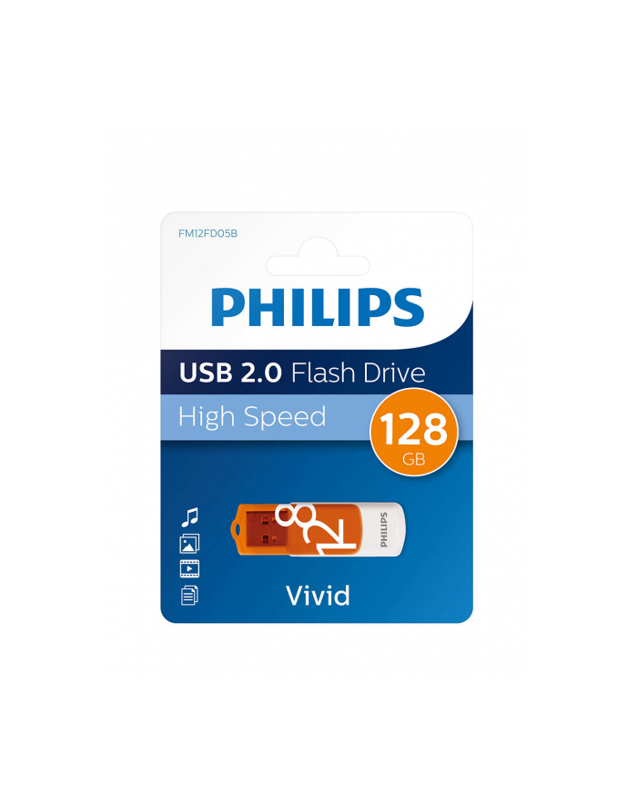 Philips USB 2.0 128GB Vivid Edition pomarancz (FM12FD05B00) główny