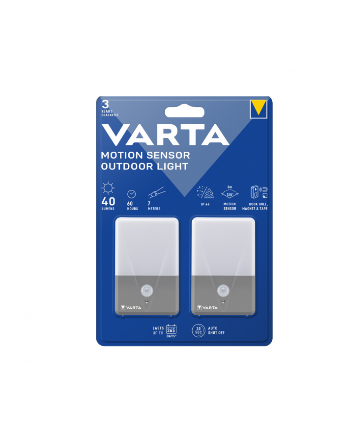 Lampka zewnętrzna VARTA Motion Sensor Outdoor Light z czujnikiem ruchu zestaw 2 szt główny