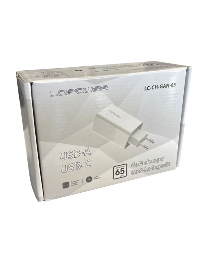 Ładowarka Lc Power Gan 1X Usb-A Usb-C (Lc-Ch-Gan-65) (11098591) główny