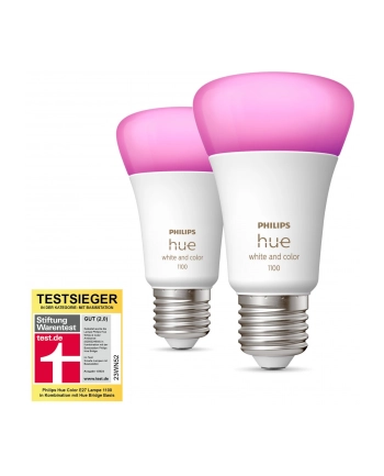 Philips Hue E27 double pack 2x800lm 75W - White ' Col. Amb.
