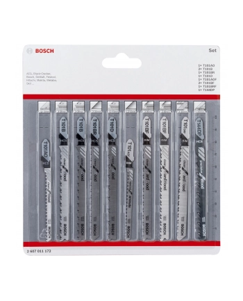 Bosch zestaw brzeszczotów do wyrzynarki 10szt. 2607011172