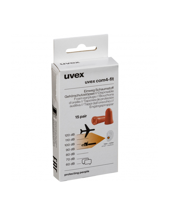 Zatyczki do uszu Uvex com4-fit 2112131, 33 dB, 15 par(a) główny