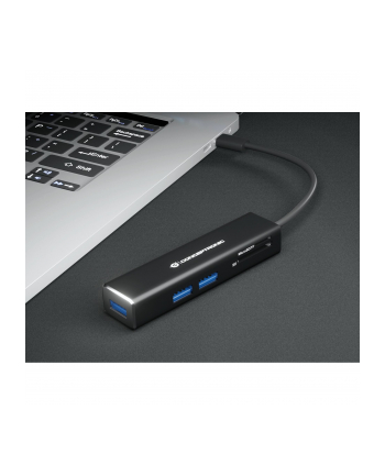 Conceptronics Conceptronic DONN08B - hub - 3 ports USB hub - 3 - Czarny