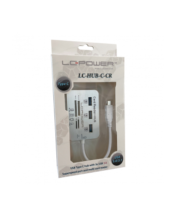 LC Power LC-HUB-C-CR USB hub - 3 - USB 3.0 - Srebrny