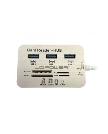 LC Power LC-HUB-C-CR USB hub - 3 - USB 3.0 - Srebrny