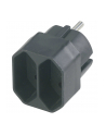 REV TRANSITION PLUG 2-FOLD BLACK EUROSTECKDOSEN - CZARNY (0512711777SCHWA) - nr 1