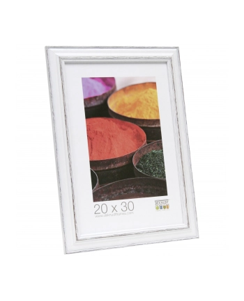 Deknudt S221H3             13x18 ramka drewniana bialy z brazowym