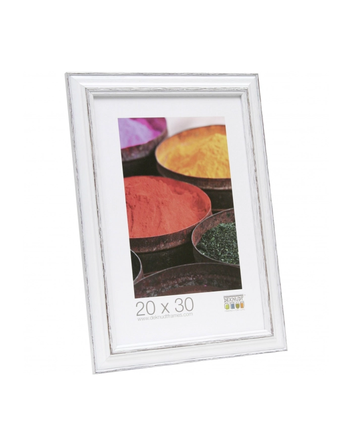 Deknudt S221H3 DIN A4    21x29,7 ramka drewniana bialy z brazowym główny