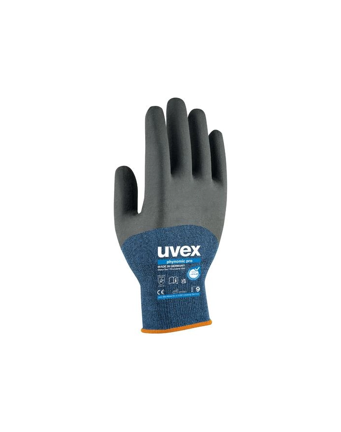 Uvex Rękawice Robocze Phynomic Pro 6006208 Rozmiar Rękawic: 8 Niebieski, Czarny główny