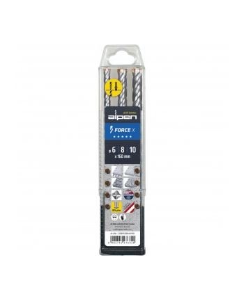 Alpen Force X Zestaw Wierteł Do Betonu Sds 6 8 10