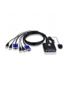 Przełącznik KVM ATEN 2/1 CS-22U USB- pilot zintegrowane kable - nr 6