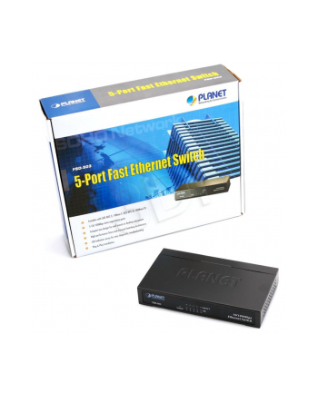 PLANET / Niezarządzalny / (FSD-503) - 5 x 10/100Mbps - 1Gbps  2K  1Mbit nr 2