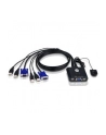 Przełącznik KVM ATEN 2/1 CS-22U USB- pilot zintegrowane kable - nr 1