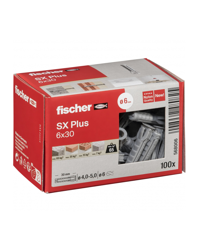 Fischer plug SX Plus 6x30 100 pcs. główny