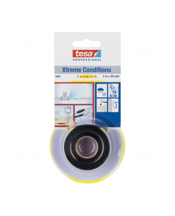 Tesa Silicone Tape 3m x 25mm Prem. Prof.Xtr.Cond.black 04600