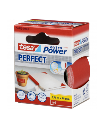 Tesa Cloth Tape 2,75m x 38mm extra Power red 56343