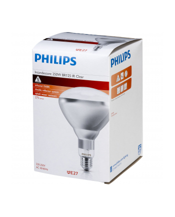 Philips infrared lamp BR125 IR 250W E27 230-250V CL