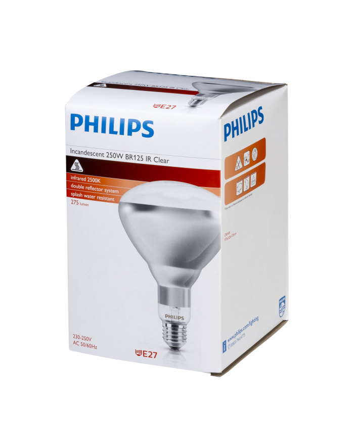 Philips infrared lamp BR125 IR 250W E27 230-250V CL główny