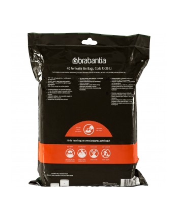 Brabantia PerfectFit worki na smieci Typ R, 36 L, 40 szt.
