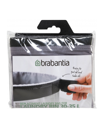 Brabantia wymienny worek do kosza na pranie, 30-35 L grey