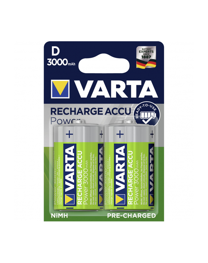 10x2 Varta Rechargeable Accu NiMh 3000 mAh Mono PU karton w. główny