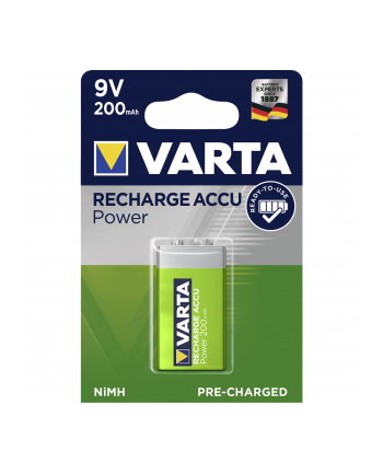 10x1 Varta Rechargeable Accu NiMh 200mAh 9V-Block PU kart. w.