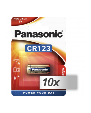 10x1 Panasonic Photo CR-123 A bateria litowa    karton 10 szt.