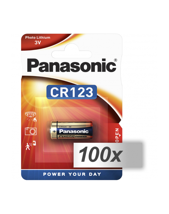 100x1 Panasonic Photo CR-123 A bateria litowa   karton 100 szt. główny