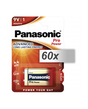 60x1 Panasonic Pro Power 6 LR 61 9V-Block karton 60 szt.