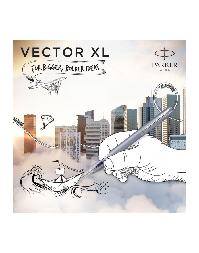 Parker Vector XL Metallic Silver blue C.C. pióro wieczne M główny