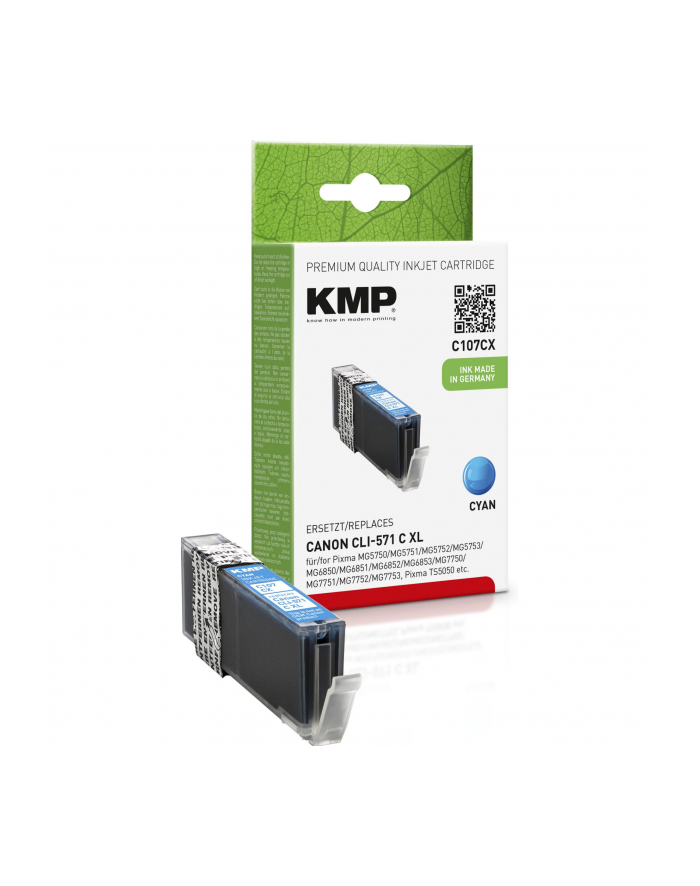 KMP C107CX Tusz cyan komp. z Canon CLI-571 XL C główny