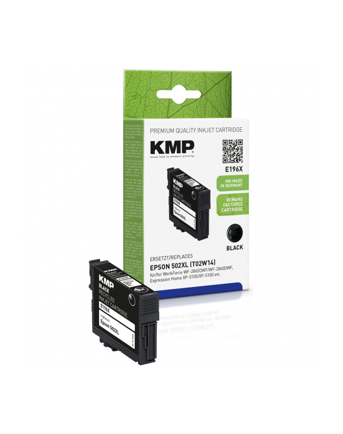 KMP E196X tusz czarny kompatybilny z Epson T 02W1 główny