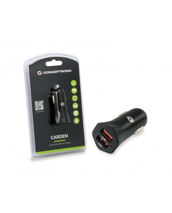 Conceptronic CARDEN04B 2-Port 24W USB-Car-Charger